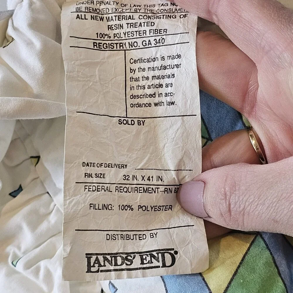 VTG 90s Coming Home Lands End Crib Comforter Jungle Animals Sue Dreamer USA Made